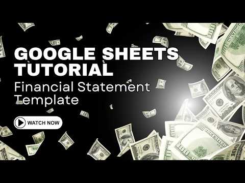 Google Sheets Tutorial Financial Statement Template | #financialstatement #accounting #bookkeeping