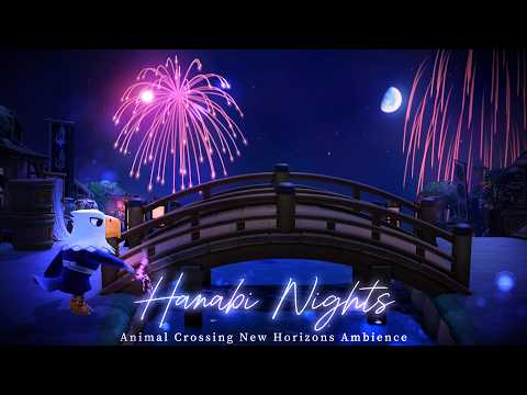 Hanabi Nights🎆Fireworks Festival & Seaside Dining | Lo-fi Chillhop & Fireworks Ambience | ACNH BGM