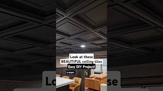 Ceiling tiles were an easy upgrade! #diy #diyprojects #ceilingdesign #homedecor #interiordesign