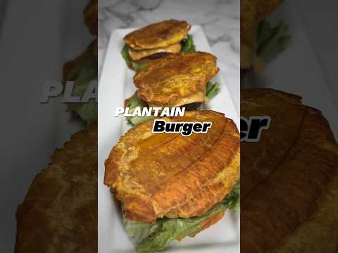 Plantain Burger ❤️ #cooking #cookingathome #dinnerideas #dinnerrecipes #meals #plantainrecipes