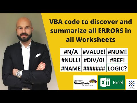 VBA code to discover and summarize all ERRORS in all Worksheets