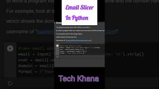 Email Slicer In #Python #100daysofcode  #pythonforbeginners #pythonfordatascience #pythoncode