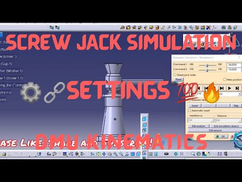 Screw Jack Simulation Settings In CATIA Part 2 | DMU Kinematics | Consilio Solution