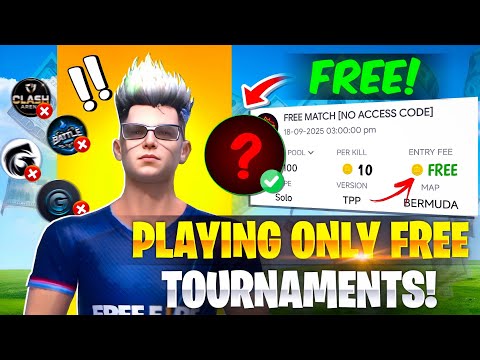 Playing Only Free Tournaments💰 Entry ₹0 🤑 Per Kill ₹10 🏆| Best Tournament App Ever ⁉️| Free Fire🔥
