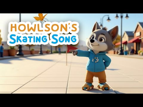 Learn to Skate with Howlson! 🛼Teach a Child to Roller Skate! Kids Skating Song | #skating #kidssongs