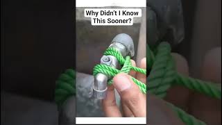 DIY Faucet Fix: Use Rope Instead of a Wrench! 🛠️ #DIYHack #LifeHack #NoToolsNeeded #QuickFix
