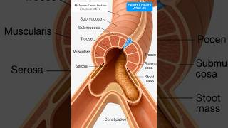 Lower Abdominal Cross-Section Showing Intestinal Mass Cracking Under Peristalsis #shorts #motivation
