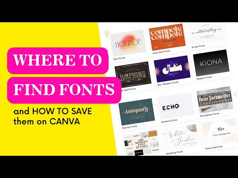 Where to Find Fonts and How to SAVE them on #Canva