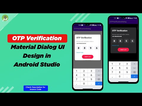How to create and show OTP Verification dialog with Material UI design in Android Studio