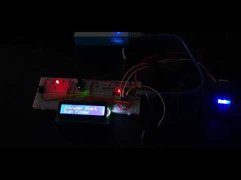 Intruder Alarm with Biometric Sensor #arduino #electronic #science