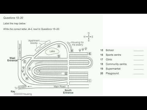 IELTS Listening map questions 15 to 20 | Town library | Practice Activity | achieve ielts