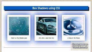 Dreamweaver Tutorial - CSS3 Box Shadows