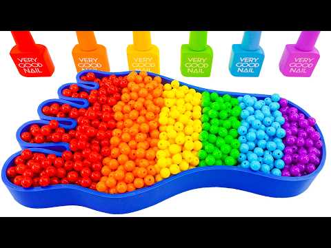 ASMR Video | How To Make Rainbow Foot Bathtub With Mixing Beads | Satisfying Idea By Yo Yo
