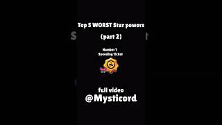 Top 5 WORST Star Powers Part 2 #brawlstars #brawlstarsfunny #brawlstarsmemes #brawltalk