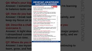 9 Most Common Job Interview Questions and Answers