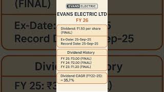 ⚡ Evans Electric Ltd has recommended a final dividend