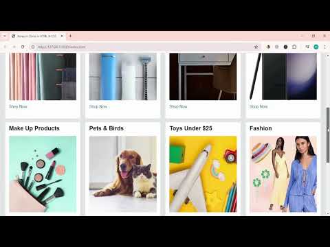 Build Complete Ecommerce Website using HTML CSS & JavaScript  Part 1|| amazon clone