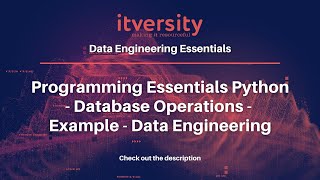 Programming Essentials Python - Database Operations - Example - Data Engineering
