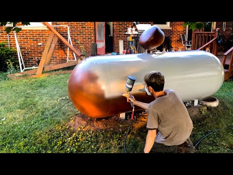 Repainting a Propane Tank with Harbor Freight Spray Gun
