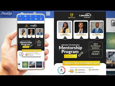 How to Create a Stunning Event Social Media Flyer In Pixellab || Mobile Graphic Design