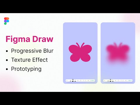 Figma Draw Tutorial: Progressive Blur + Texture Effect | UI Design Trick!