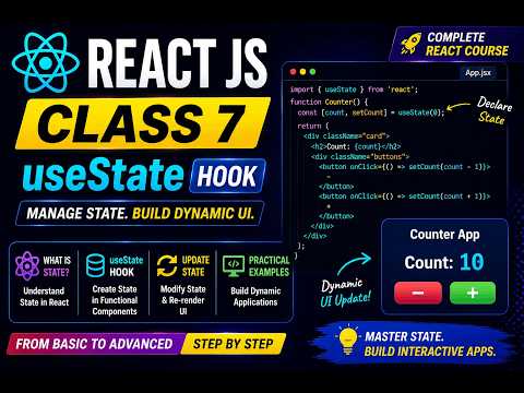 React JS Class 7 | useState Hook Explained