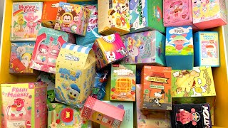 68 minutes of mystery surprise blind boxes Miniso, Pop Mart, Care Bears, Disney ASMR Unboxing Sounds