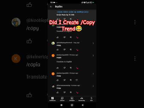 Did I Just Creat A /Copy Trend😂