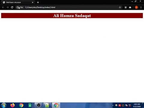html basic structure part3 in hindi