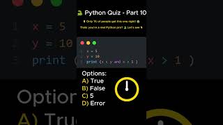 Python Quiz Part 10 – Test Your Python IQ! 💡🐍 #viral #codingshorts #python #shortvideo #coding