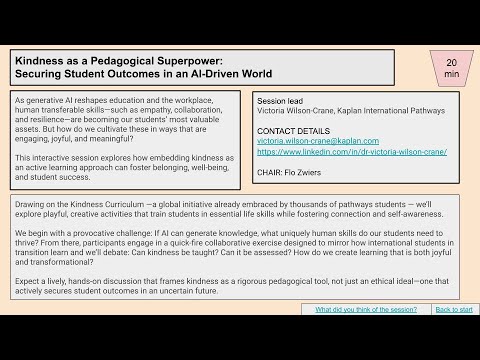 Session 3B: Kindness as a Pedagogical Superpower