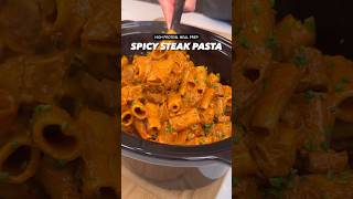 Macro-Friendly, High Protein Spicy Steak Pasta #shorts