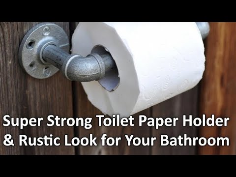 ✅ Galvanized Pipe Toilet Paper Holder (#1 DIY VIDEO) for Rustic Bathrooms
