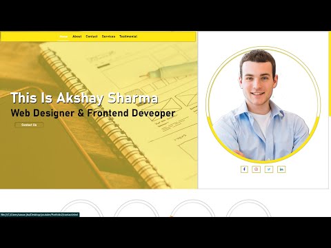 Personal Portfolio (Demo) Using HTML, CSS and JavaScript