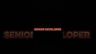 Junior vs Senior Developers 🫵🫵 #codingworld #supportmychannel #supportmychannel