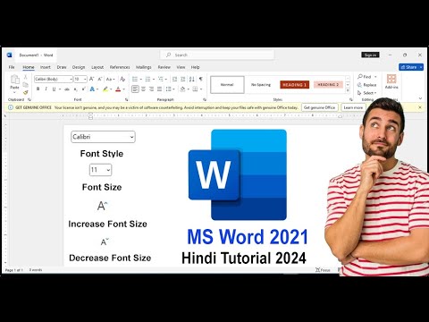 Font style and font size in Microsoft word | #microsoftword