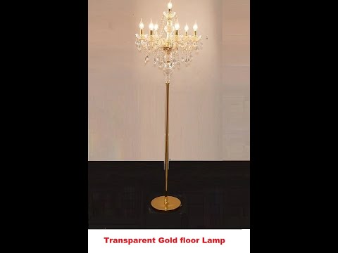 crystal floor lamp installation