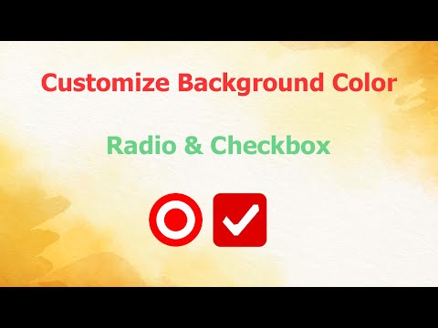 form elements radio and checkbox customization using css | accent