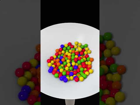 Into The Funnel Colourful Spheres Go 🟢 #blender3danimation  #blender3d