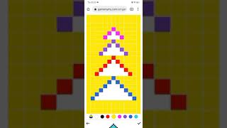Pixel Art tutorial - Christmas tree pixel art timelapse | Gamemymy #Shorts