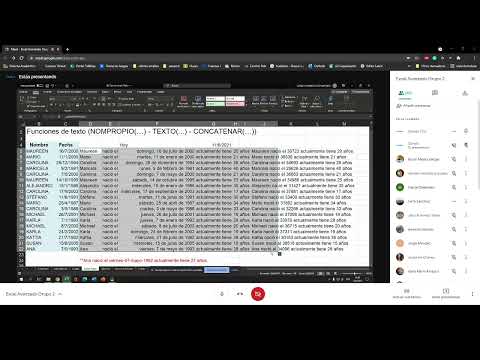 Curso Excel Avanzado | Funciones de texto | Grupo 2 Clase 2