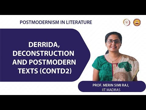 Derrida,Deconstruction and Postmodern texts ( Continued 2)