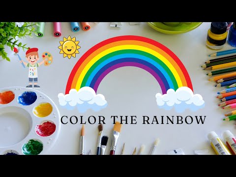 Rainbow Clouds Painting & Coloring | Come & Draw with me