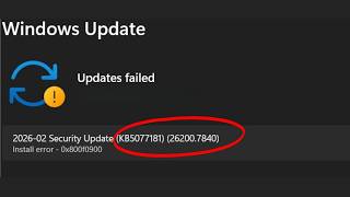 How to Fix Windows 11 Update KB5077181 Not Installing – Error 0x800f0900 (25H2/24H2)