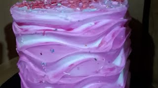 Baked and Decorated a Wave effect cake