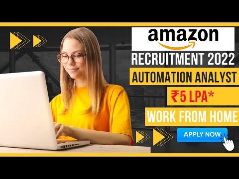 Amazon Recruitment 2022 | Automation Analyst |  BE\B.Tech\MCA\MSc | Apply Now