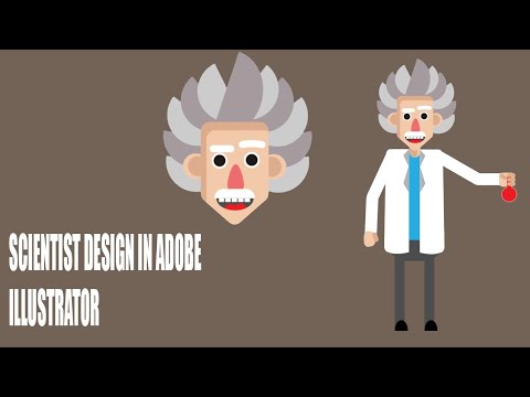 Scientist design tutorial in Adobe illustrator..