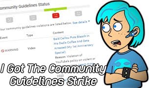 CHANNEL UPDATE: I Got The Community Guidelines Strike