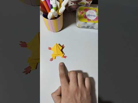 Paper se frog bnae #paperfrog #papercraft #cardboardcraft #craftideas