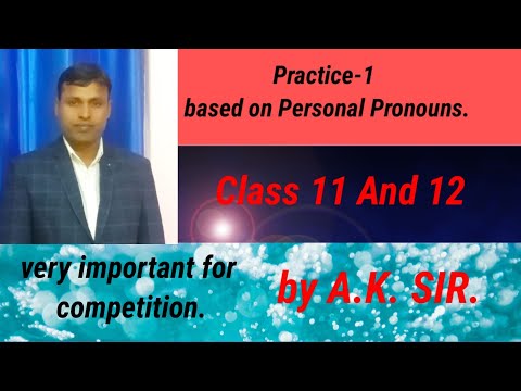 Practice set -1 (based on the personal Pronouns)